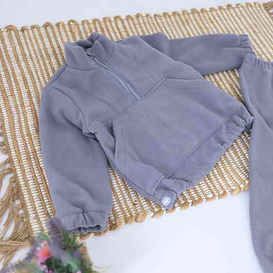 Дитячий теплий костюм (толстовка + штани) Світло-сірий 158 Кам'янець-Подільський