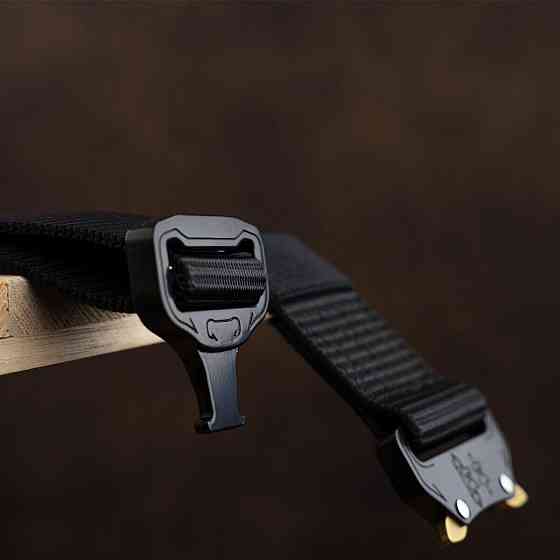 Ремень мужской текстильный Vintage 20337 Черный Киев