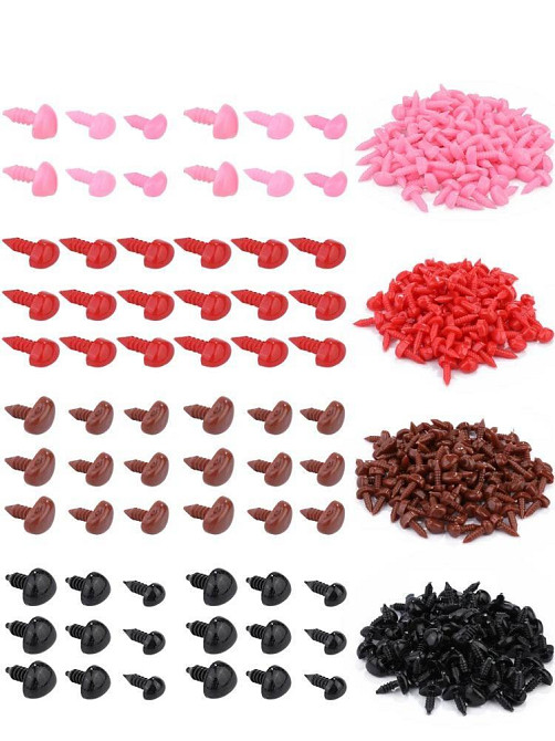 Ніс для іграшок трикутний,гвинтовий з фіксатором колір чорний розмір11*13 мм Київ - фото 3