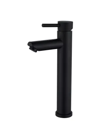 Смеситель для умывальника высокий WEZER EKO11A-01-BLACK черный Киев