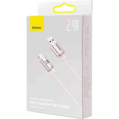 Дата кабель USB 2.0 AM to Lightning 2.0m 2.4A pink Baseus (CAJY001204) Вінниця