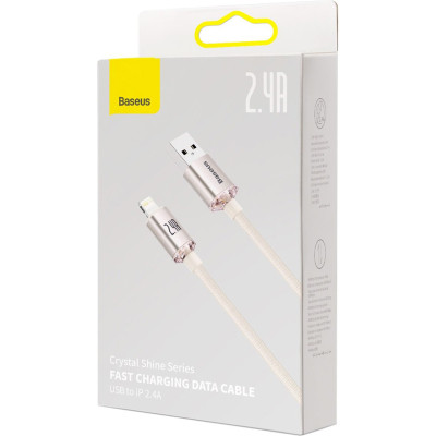 Дата кабель USB 2.0 AM to Lightning 2.0m 2.4A pink Baseus (CAJY001204) Вінниця - фото 5