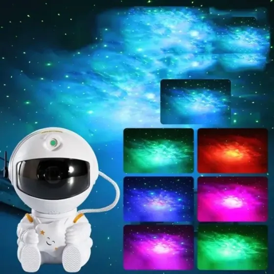 Ночник проектор звездного неба Astronaut Big, с пультом, 8 режимов, USB питание, ABS пластик, светод Киев