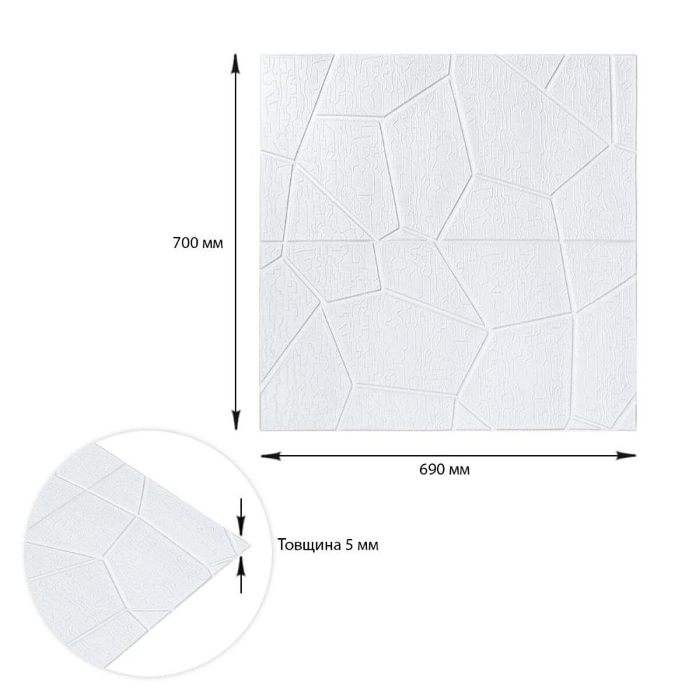 Панель стінова 3D 700х690х5мм SW-00003306 Дніпро - фото 3
