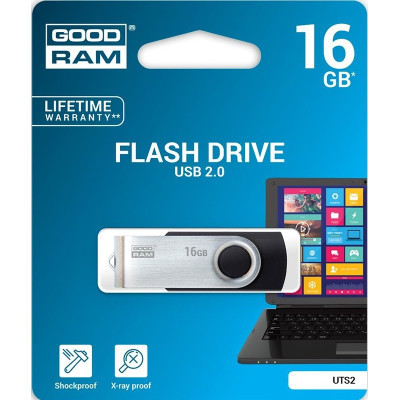 USB флеш накопитель Goodram 16GB Twister Black USB 2.0 (UTS2-0160K0R11) Винница - изображение 5