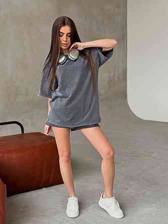 Женская базовая оверсайз футболка в технике тай-дай трикотаж - 100% хлопок Одесса