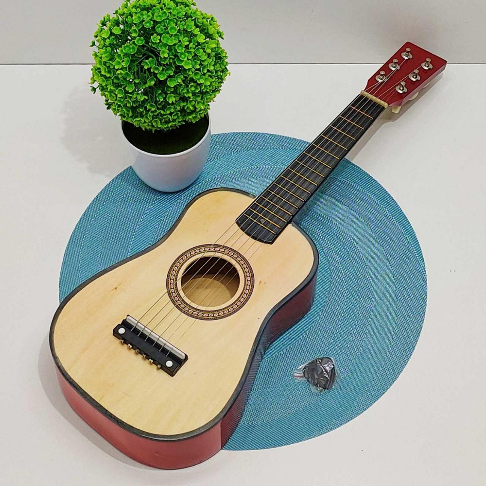 Гітара дерев'яна дитяча 6 струн Бежева (M 1369) Чернігів - фото 4