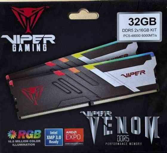 ОЗП Patriot Viper Venom RGB DDR5 6000MHz Cl30 1 шт. NEW Харків