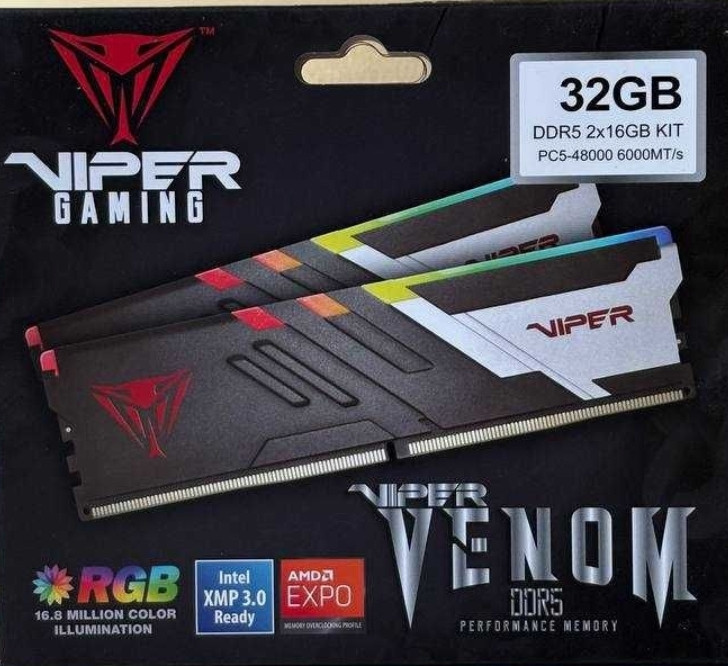 ОЗУ Patriot Viper Venom RGB DDR5 6000MHz Cl30 1 шт. NEW Харьков - изображение 3