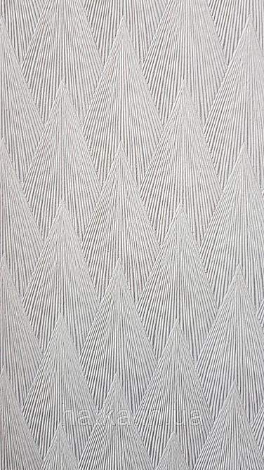 Обои виниловые на флизелине AdaWall Omega1.06х10 геометрия 3д фигуры структурные белые с серебром  23202-1 Киев - изображение 2