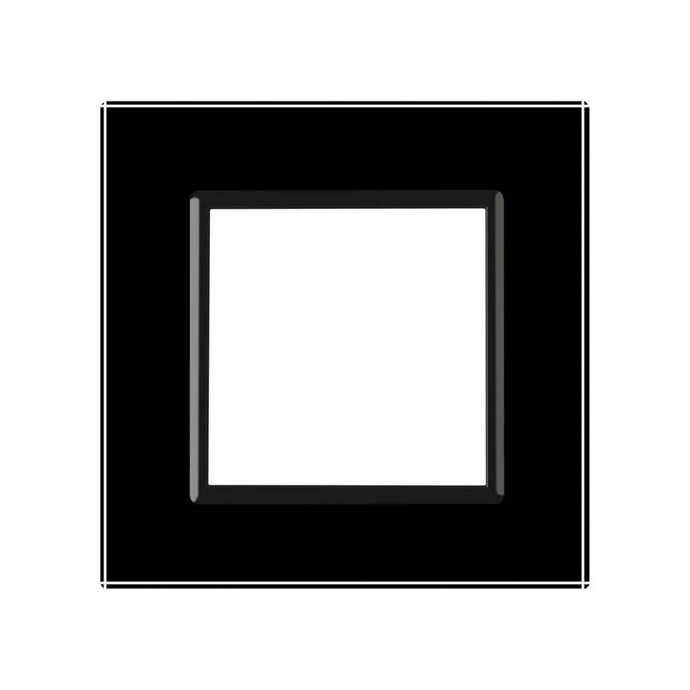 Рамка 1-постова LIVOLO, загартоване скло, чорна, 80×80 мм (VL-P7E-2B) Коломия - фото 8