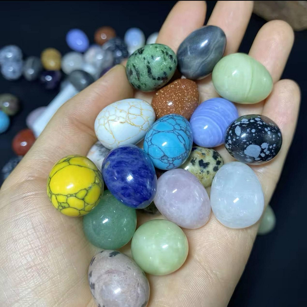 Сувенирное яйцо из натурального камня опалита размером 15*20 мм. Киев - изображение 2