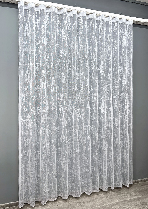 Тюль VR-Textil 1400т Мрамор Жаккард Белый 600х250 см (43-347) Киев - изображение 11