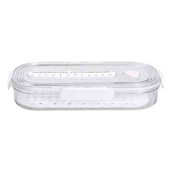 Пластиковий контейнер для їжі з індикатором дати, 1 л, білий Київ