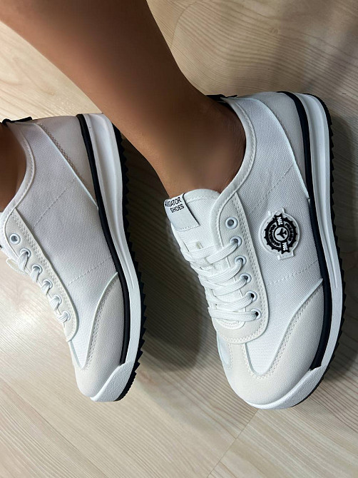 Кросівки жіночі Navigator 3241-2 з текстилю з емблемою білі, 38, 24,5 см Київ - фото 3