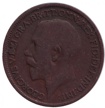 Монета 1/2 пенні. 1923 рік, Великобританія. Полтава - фото 1