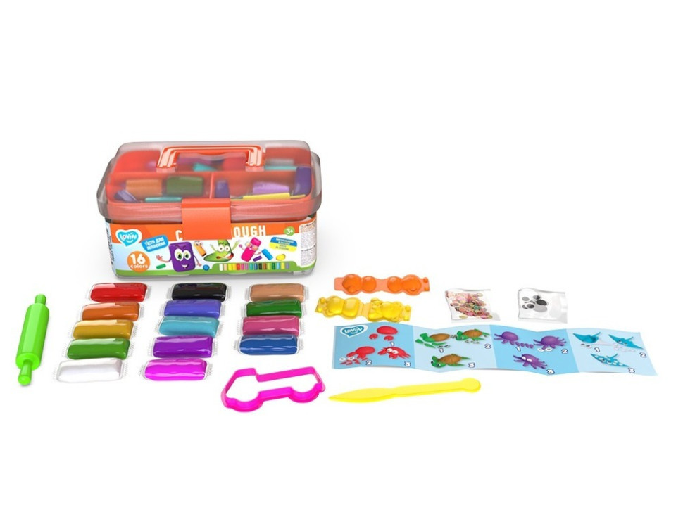 Набір для творчості із тістом "16 colors Box" ТМ Lovin 41186 у пластиковому боксі Вінниця - фото 1
