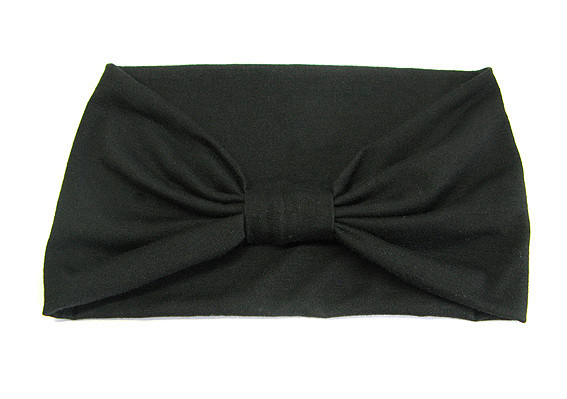 Повязка трикотажная женская на голову черная Киев - изображение 1