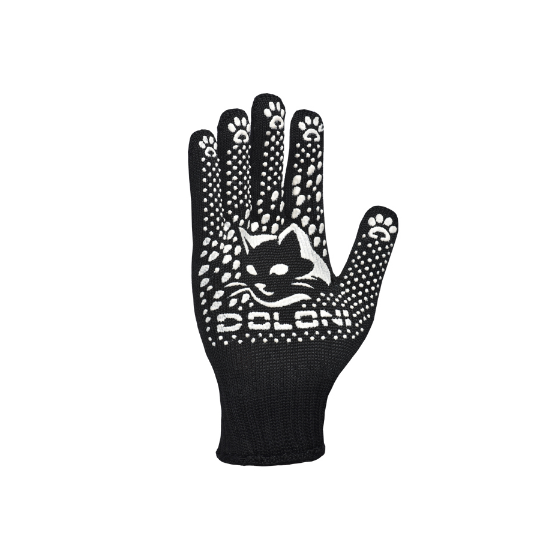 Рукавички 4894 трикотаж з малюнком ПВХ р.8(M) клас 10 чорний КотоФан ДКГ Житомир