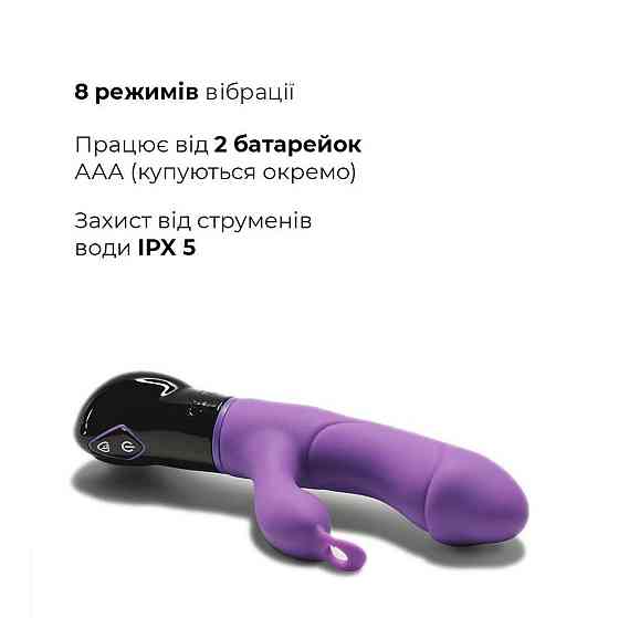 Вибратор-кролик Adrien Lastic Ares с петелькой для пальца, на батарейках, 8 режимов работы Sex Aura Киев