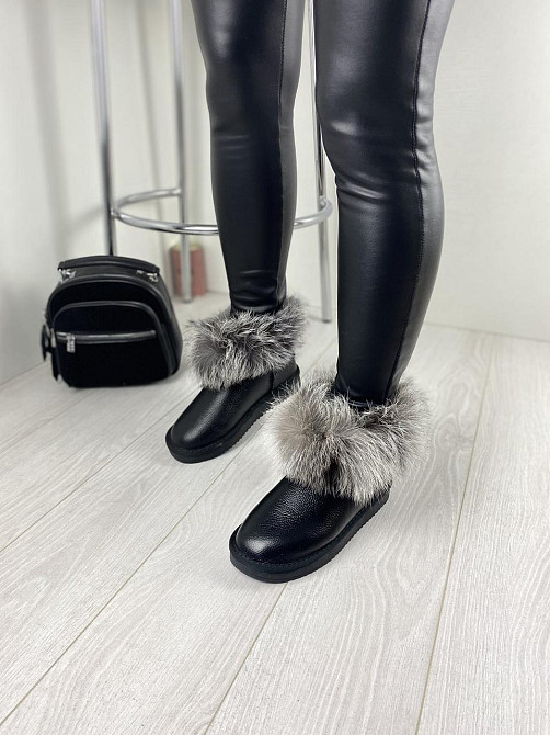 ITTS Угги жіночі ITTS чорні натуральна шкіра зима висота 11 см (5881-3) 36р.38р. Коломыя - изображение 8