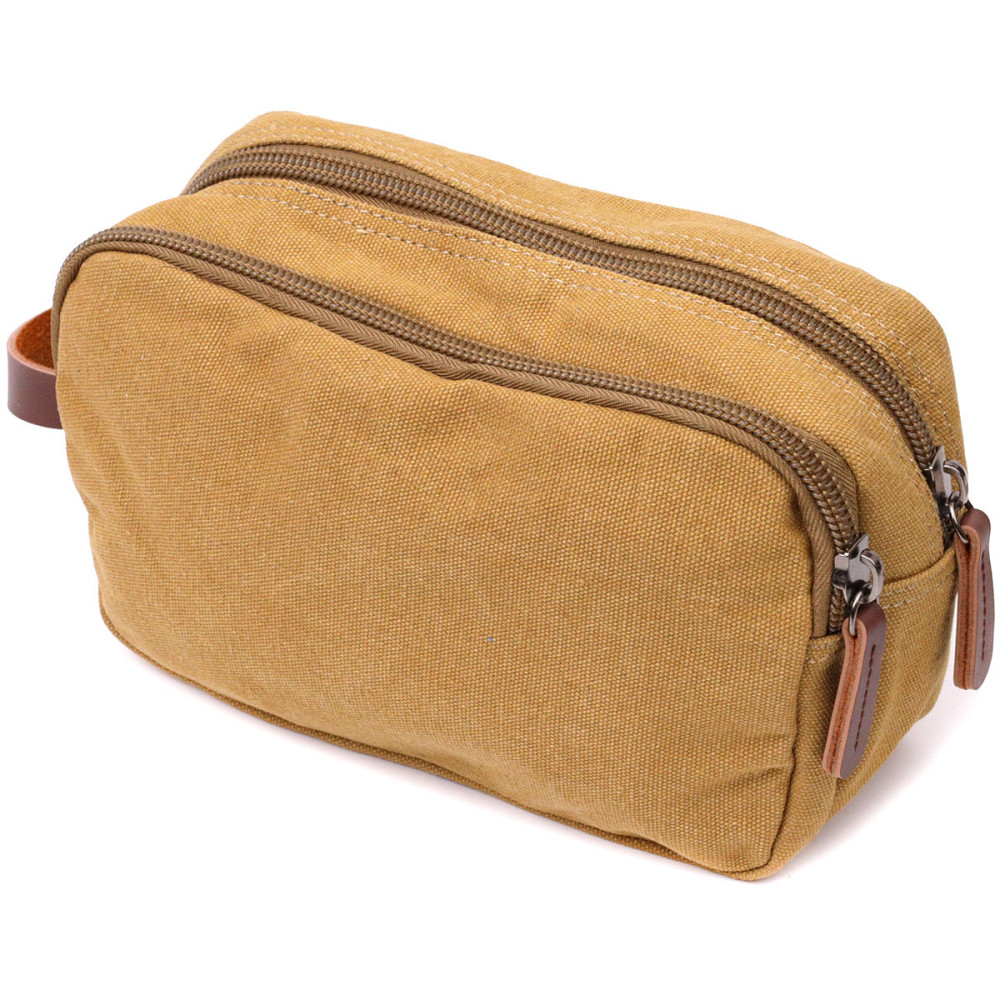 Барсетка для мужчин на два отделения из качественного текстиля Vintage 22232 Песочный Киев - изображение 9