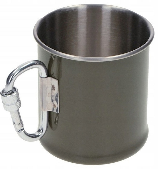 Туристична кружка з карабіном 250 мл Mil-Tec (14608102) Нержавіюча сталь Нововолинськ - фото 5