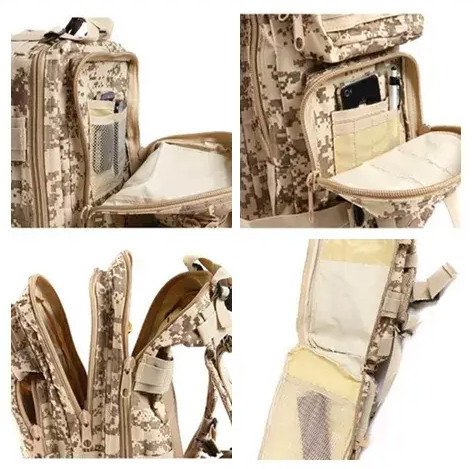 Тактический рюкзак 28 л + система Molle + такань Oxford (Пиксель) Винница - изображение 4