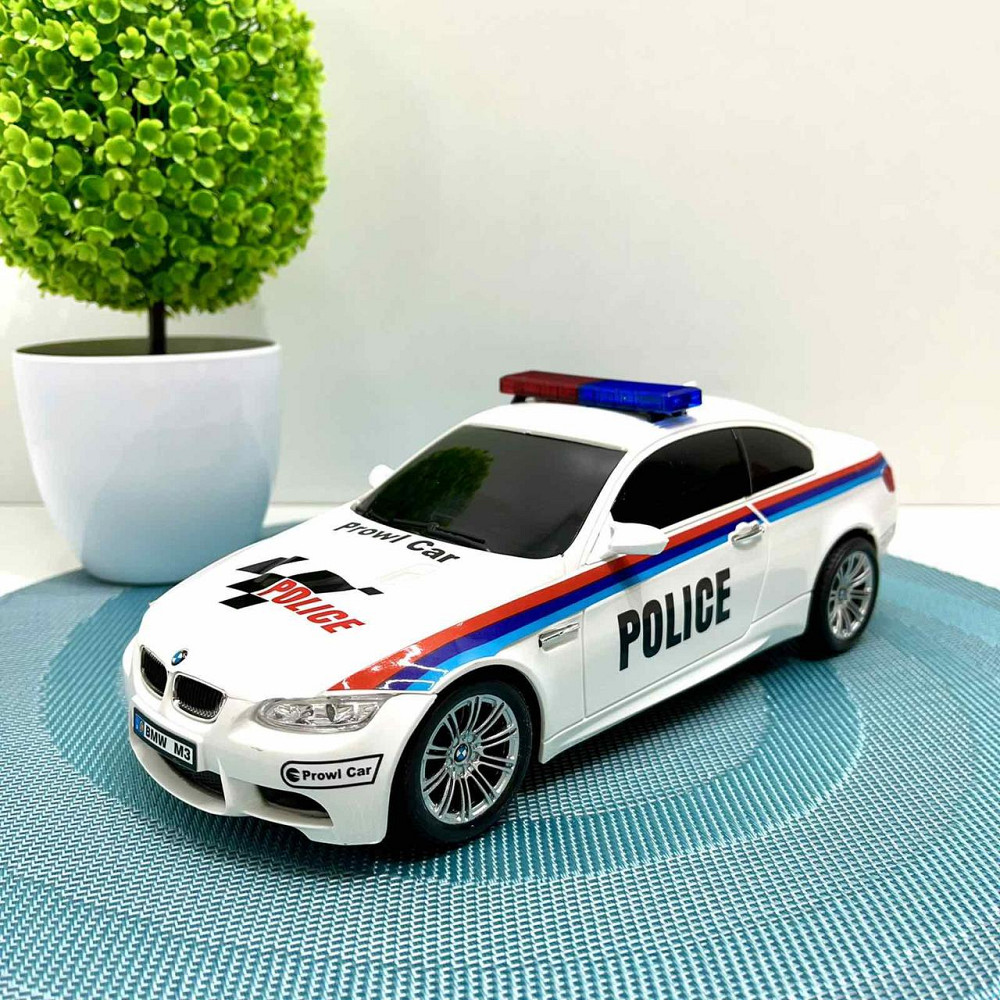 Машина на радіокеруванні Поліція пульт 2.4GHz підсвічування акумулятор 4.8V гумові колеса USB кабель Біла (866-1803 PB) Чернігів - фото 2