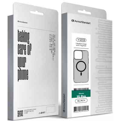 Чохол до мобільного телефона Armorstandart Y23 MagSafe Apple iPhone 15 Pro Transparent Black (ARM68331) Вінниця
