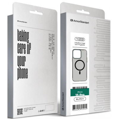Чехол для мобильного телефона Armorstandart Y23 MagSafe Apple iPhone 15 Pro Transparent Black (ARM68331) Винница - изображение 4