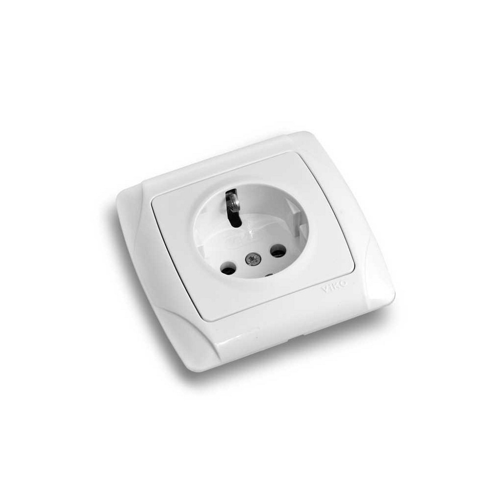 CARMEN Розетка із заземленням біла Viko Харків - фото 1