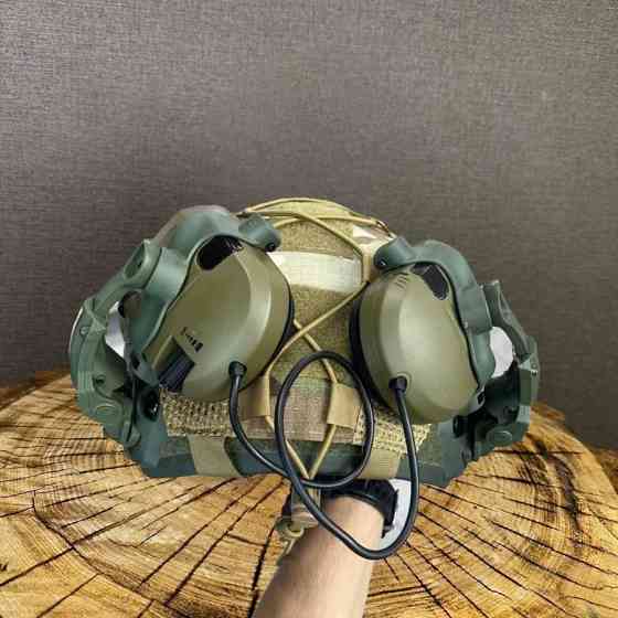 КОМПЛЕКТ: шолом Fast в зборі з активними навушниками Walkers, кріплення чебурашка, та кавер. Одеса