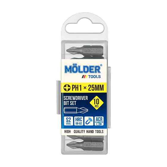 Набір біт Molder PH1x25мм 10шт Львів