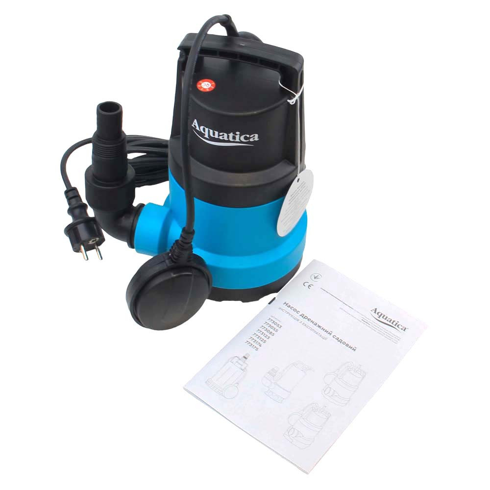 Насос дренажный садовый 0.75кВт Hmax 9.5м Qmax 220л/мин (част. до 5мм) AQUATICA (773125) Киев - изображение 7