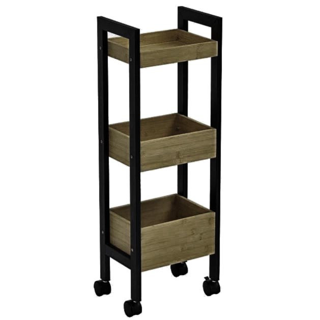 Етажерка для ванної на коліщатах "Віжн" венге-палісандр Миколаїв - фото 1