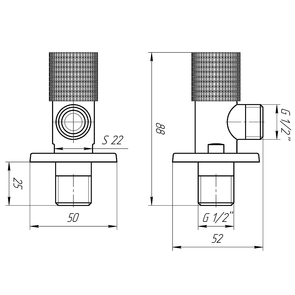 !!Набір кранів кутових кераміка SOLOMON EXCLUSIVE 1/2″X1/2″ 9889 BB (BLACK/BLACK) (комплект2шт.) Луцк - изображение 8