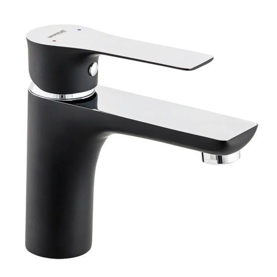 Змішувач для умивальника Mixxus Premium Eva 001 чорний з хромованими деталями MI5949 Харків