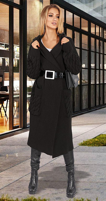 Теплий кардиган з капюшоном (48-52) Київ - фото 1