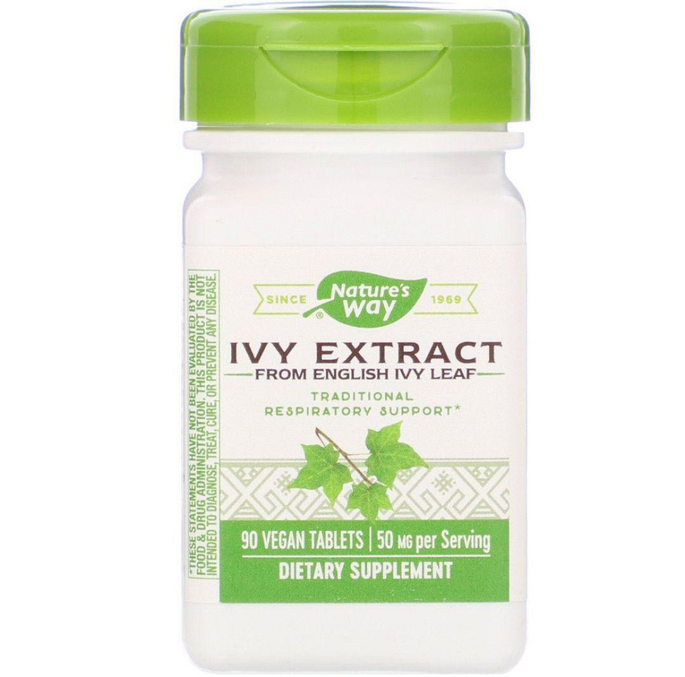 Отхаркивающее средство экстракт плюща Natures Way Ivy Extract 90 таб Киев - изображение 1