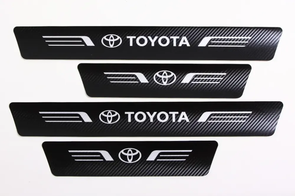 Наклейка на пороги Toyota черный карбон Автограф (4 шт.) Винница - изображение 1