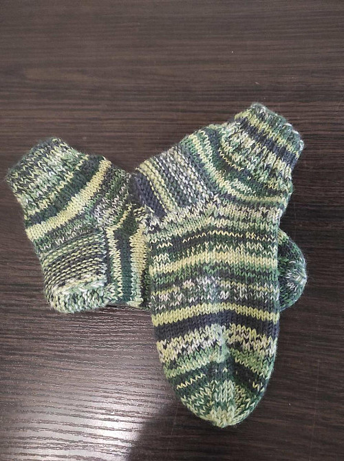 Дитячі вовняні шкарпетки, ручне в'язання,топ Крохатушка одяг Київ - фото 1