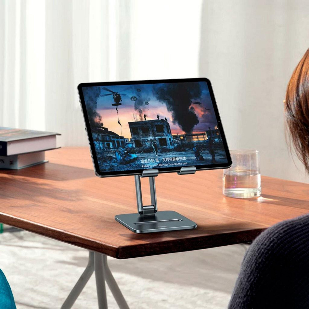 Стійка для планшетів Baseus, складна, металева, сірий Київ - фото 2