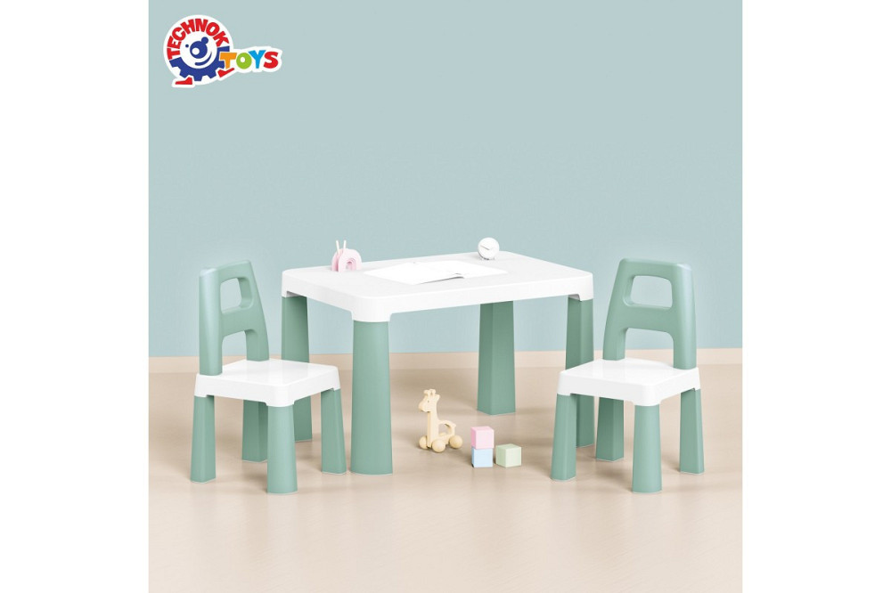 Дитячий стіл з двома стільцями ТехноK 0440 набір столик + стільчики для дітей Київ - фото 2