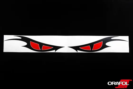 Наклейка на заднее стекло Глаза плоттер красные 12*89см Автограф Винница