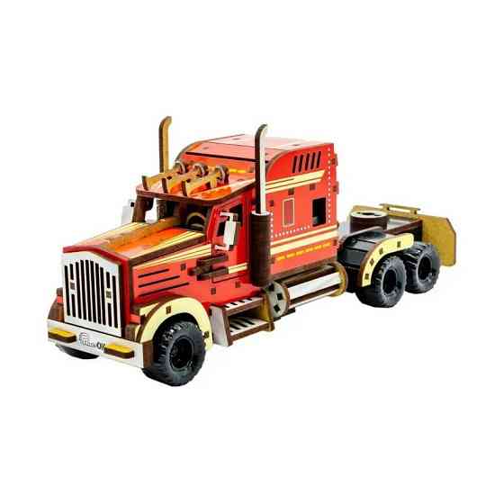 Дитячий дерев'яний 3D конструктор "Фура з причепом" Puz-00952, 206 деталей Вінниця