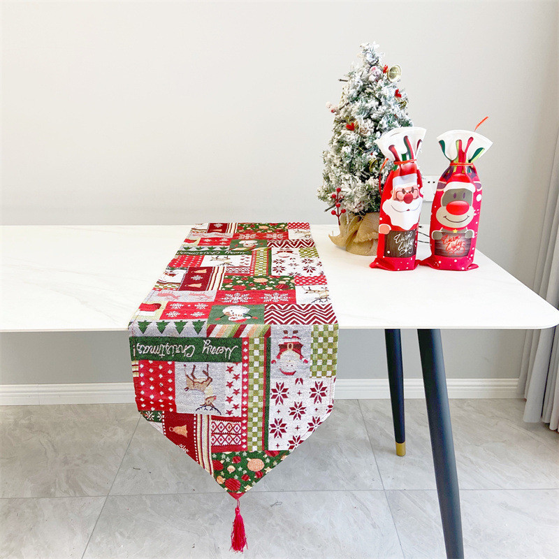 Рождественская скатерть на стол 170 см на 34 см разноцветный Киев - изображение 3