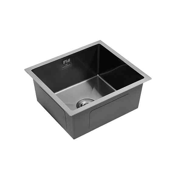 Кухонная мойка Kroner KRP Schwarze - 4843HM PVD (3/1 мм)с корзиной черная Киев