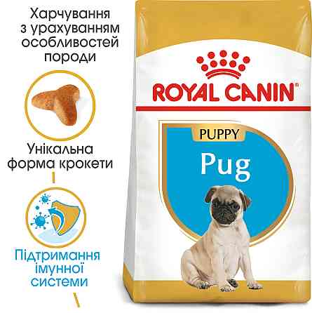 Корм для цуценят породи Мопс ROYAL CANIN PUG PUPPY 1.5 кг Київ