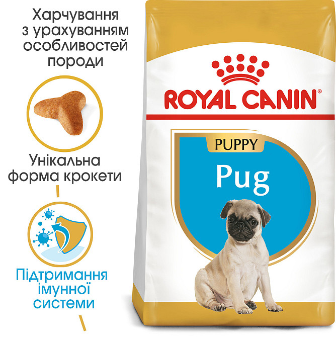 Корм для цуценят породи Мопс ROYAL CANIN PUG PUPPY 1.5 кг Київ - фото 2